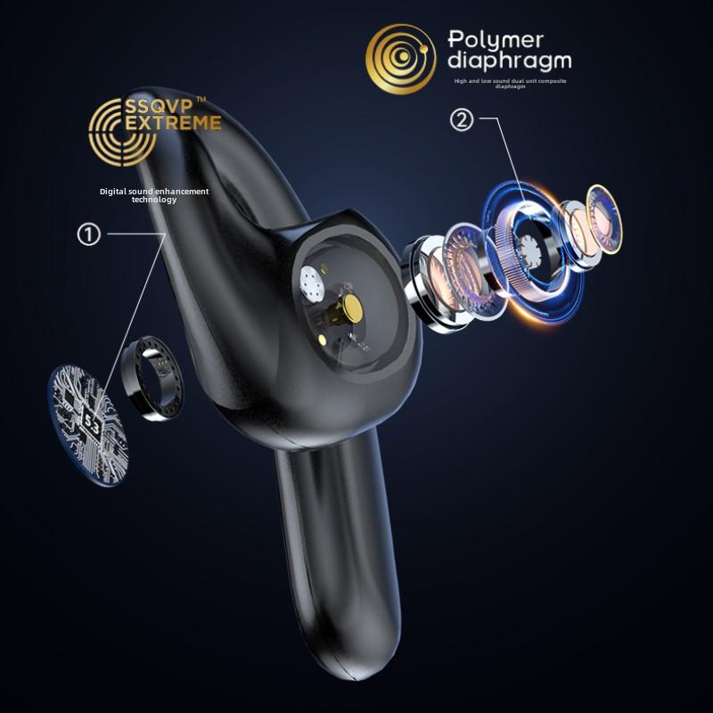 Новые открытые беспроводные наушники OWS Bluetooth с прозрачными сверхдлинными ушами для бега