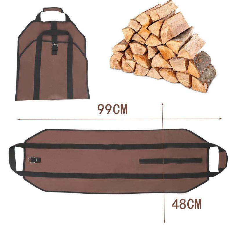 Outdoor Firewood Tote Bag Portable Durable Logging Bag Camping Multifunctional Firewood Firewood Storage Bag