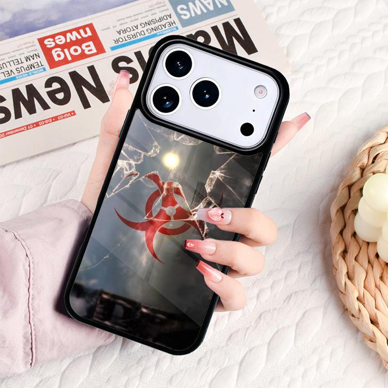 Чехол для телефона со знаком биоопасности для iPhone 17 16e 15 14 13 12 11 Pro Max Air Mini Мягкая защитная крышка