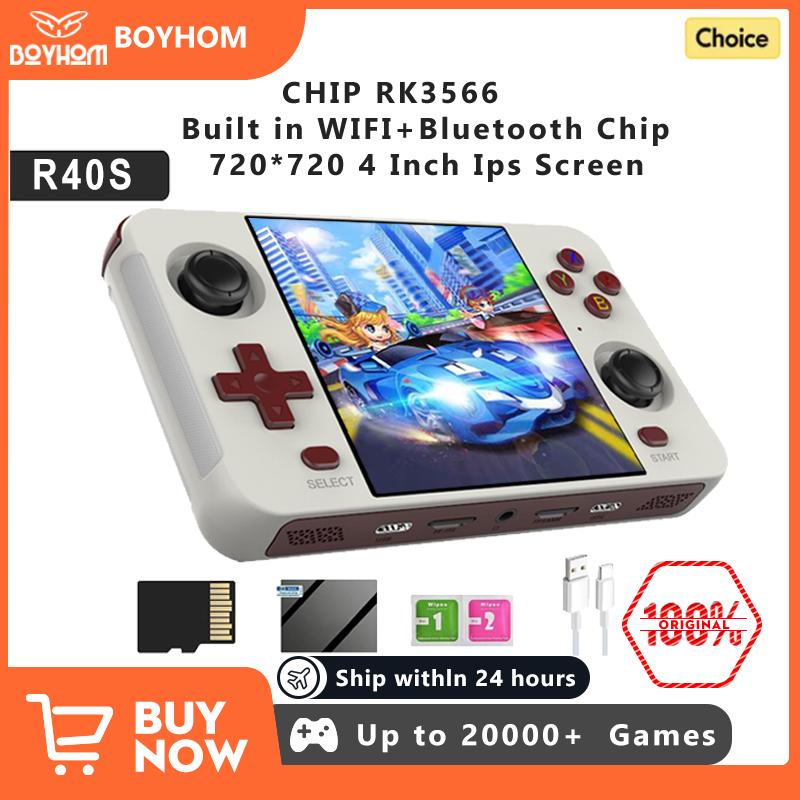НОВАЯ R40S Retro Pocket 720*720 4-дюймовый Ips-экран со встроенным WIFI RK3566 с открытым исходным кодом портативная игровая консоль для мальчиков детские подарки