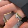 Ретро кольцо-корона для мужчин и женщин, двухцветное, в стиле панк-готика, регулируемое открытое кольцо, ручной работы, дизайнерское, с цирконом, унисекс аксессуар, подарок любви