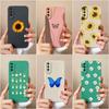 For Huawei Y9S Y7A P Smart 2021 Pro Y5 Y6 Y7 Y9 Prime Phone Cover Fashion Sunflower Liquid Soft Silicone Shockproof Matte Anti Drop For Huawei Bumper