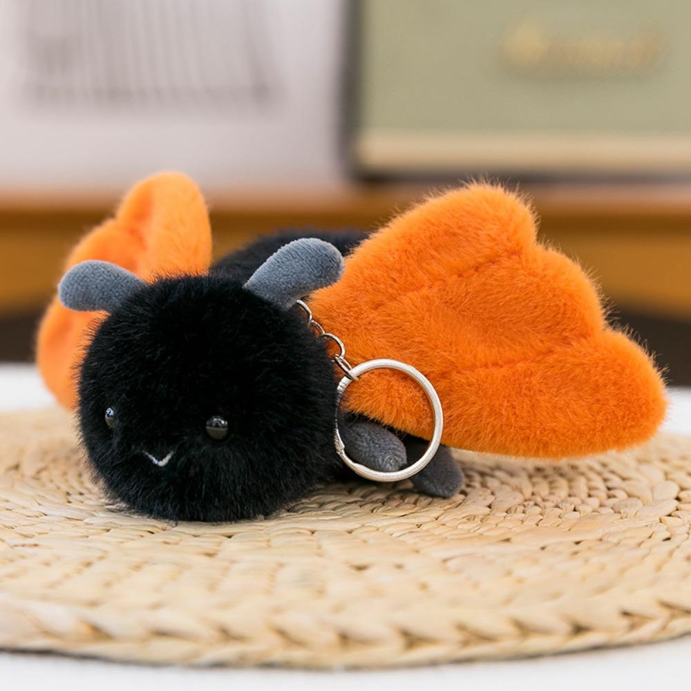 PP Cotton Keychain Pendant Cartoon Stuffed Doll Toy Simulation Insect Pendant  Bag Decor Gift