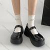 Fashion Comemore Retro Heightening Thick Bottom Loafers for Women Spring Autumn Casual Round Head High Heels Mary Janes Single Shoes