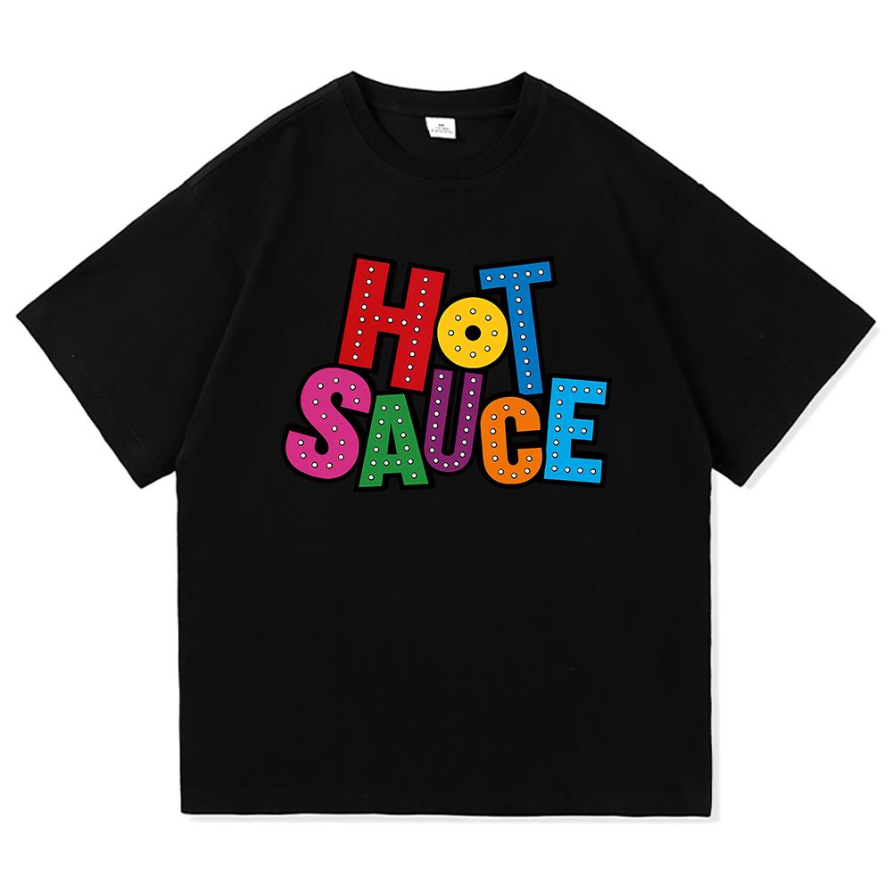 BabyMonster Hot Sauce T Shirt 2026 New Song Fashion Retro Menwomen Clothing Vintage Harajuku High Quality Tops Cotton Tshirts