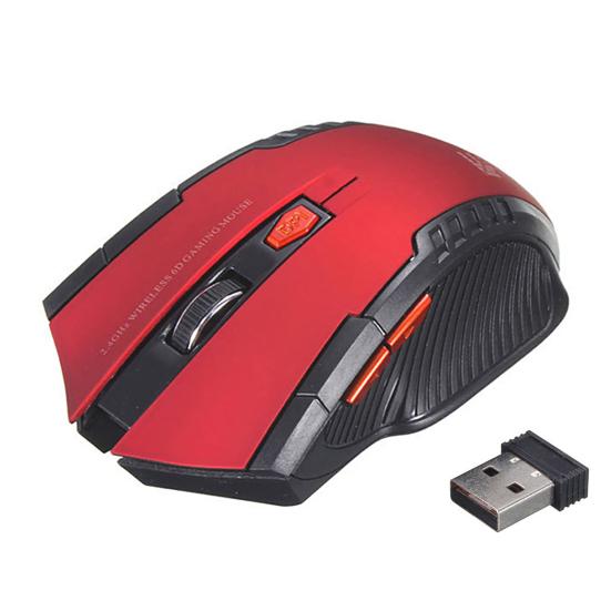 2.4G Wireless 6 Auto Sleep Optical Keys 1600DPI Gaming Mouse Mice for PC
