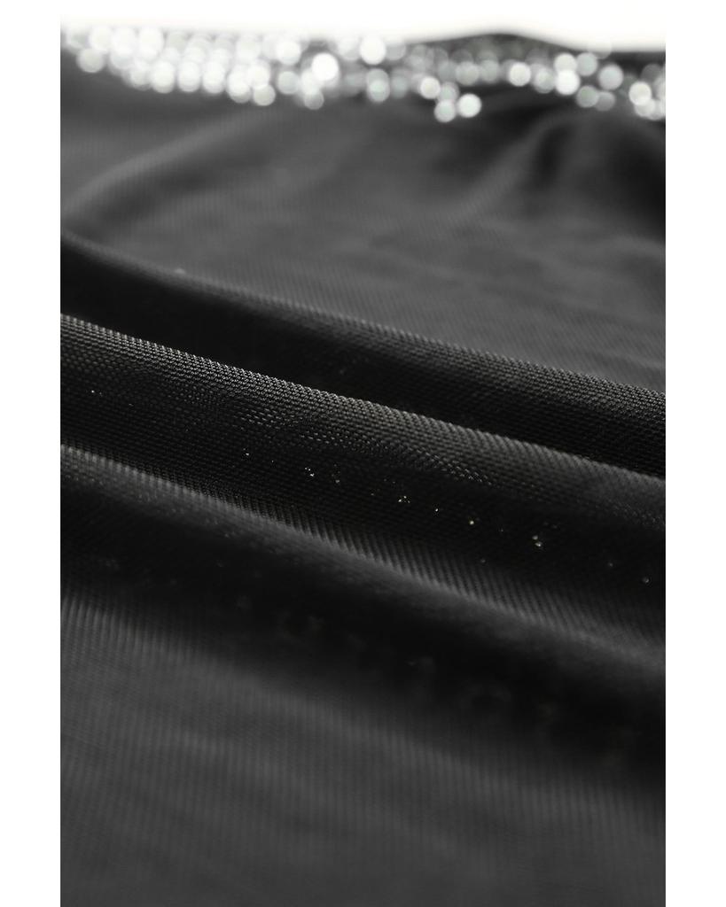 Azura Exchange Rhinestone Long Sleeve Bodysuit