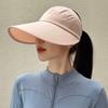 Summer Sunscreen Hat Women's Large Brim Sun Hat Can Be Stored Folding Ice Silk Fashion Versatile Sun Hat New Hat