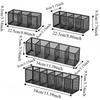 Modern Mesh Desk Organizer 3/4/5/6 Grids Pen Storage Box Multifunctional Pencil Holder  Office Use