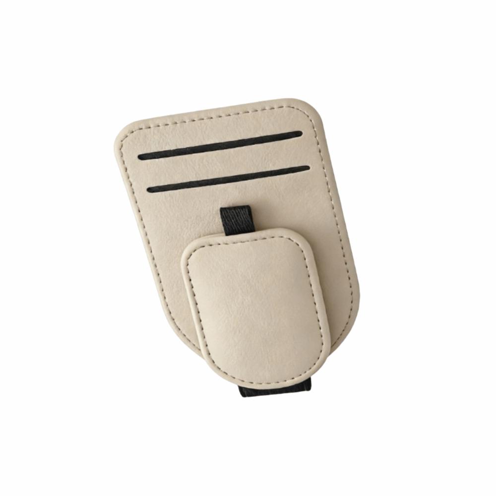 PU Leather Car Sun Visor Glasses Holder Creative Car Sunglasses Holder  Vehicle Accessory