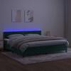 Maison Exclusive - Sommier à lattes de lit avec matelas LED Vert foncé 200x200 cm