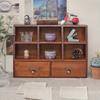 1 шт., 6 сеток, 2 ящика, винтажный многофункциональный деревянный шкаф для хранения вещей для дома и офиса, витрина для ювелирных изделий, косметики и предметов коллекционирования.
