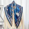 2025 Silk Twill Retro 90x90cm Light Luxury Women's Sunscreen Shawl