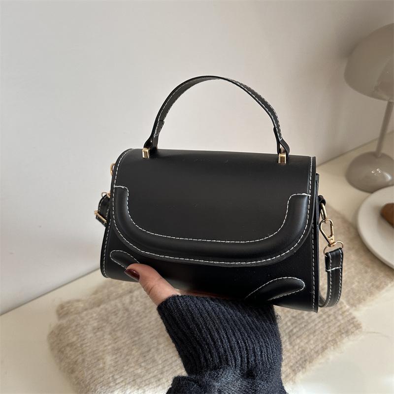Crossbody Bag PU Leather Solid Color Shoulder Bag for Women Handbag Trendy Satchel Purse for Work Travel CLE