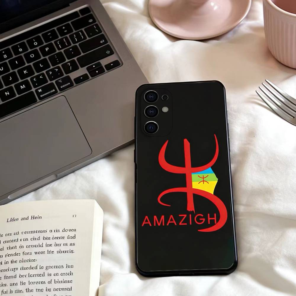 Amazigh Symbol  Phone Case For Samsung S25,24,23,22,30,21,10,9,Ultra,Plus,Lite,FE,4,5 G Soft Black Case