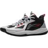 Li Ning Детские баскетбольные кроссовки Длинный кулак Удобные Мягкие Нескользящие Износостойкие Низкие Баскетбольные кроссовки Мужские баскетбольные кроссовки Черно-белые YKBV018-7