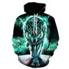 Men's Sweatshirt 3D Digital Printing Animal Wolf Printing Casual Hooded Sweatshirt