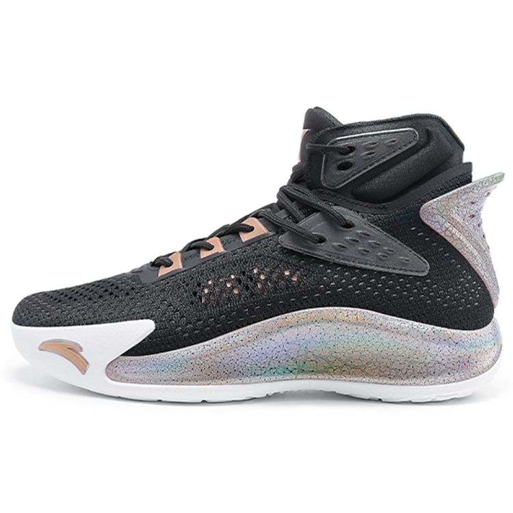 Anta KT5 Have Fun Men High Top Basketball Shoes Black Gold 112031101-5