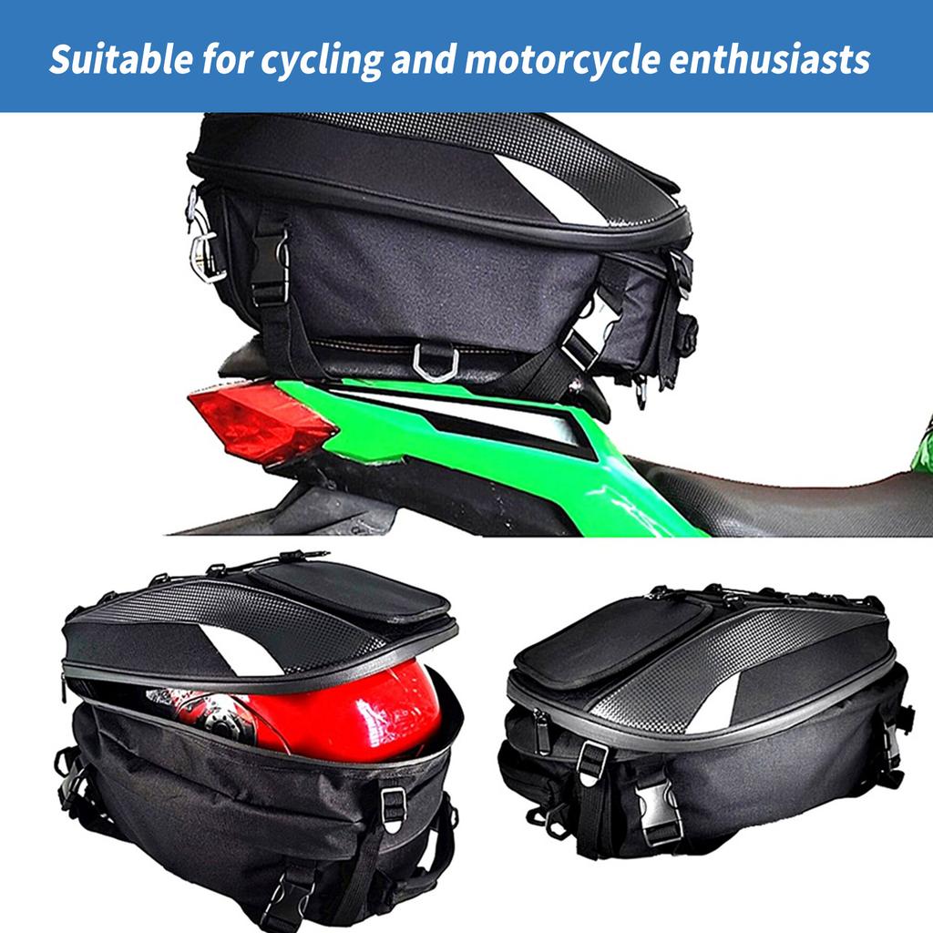Motorcycle Tail Bag Helmets Storage Multipurpose Rear Seats Riding Backpack Large Capacity Waterproof for Daily Commute