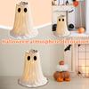 Хэллоуин Атмосферное Украшение Белый призрак Украшение для двора призрак Конфетница Источник
