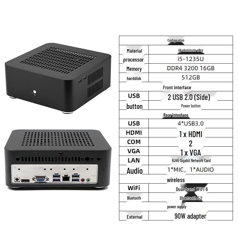 Lianda L80PC Aluminum Mini PC - 12th/14th Gen Core for Office & Home