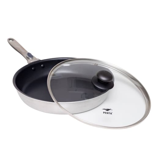 King's Frying Pan PENTA, PFOA and PFOS-Free, Safe and Secure, Gas/Induction Compatible, Non-Stick, Removable Handle, Healthy, Long-Lasting, Non-Stick