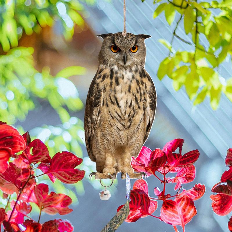 Отпугиватель птиц Пугало Прочный Отпугиватель совы Подвеска Отпугивающий птиц Колокольчик Пасторальная Подвеска-пугало для сада на открытом воздухе
