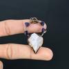 Rose Quartz & Amethyst Jewelry, Copper Electroformed Pendant Handmade Gemstone Jewelry, Gifts For Wife Brand New Pendant