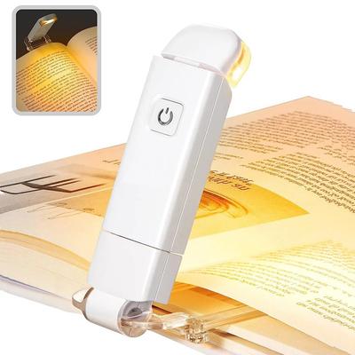 Мини Лампа для Чтения Клипса Светодиодная Маленький Ночник USB Зарядка Регулируемая Яркость Защита Глаз Портативная