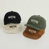 Solid Color Letter Baby Baseball Cap Winter Warm Corduroy Kids Peaked Hat Korean Soft Brim Adjustable Toddler Boy Girl Sun Hats