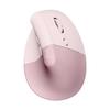 Mouse - Wireless - Logitech - Lift Ergonomic Vertical - Pink - Right-handed