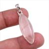 Natural Rose Quartz Gemstone Handmade 925 Solid Silver Gift Pendant 1.75" N7t49