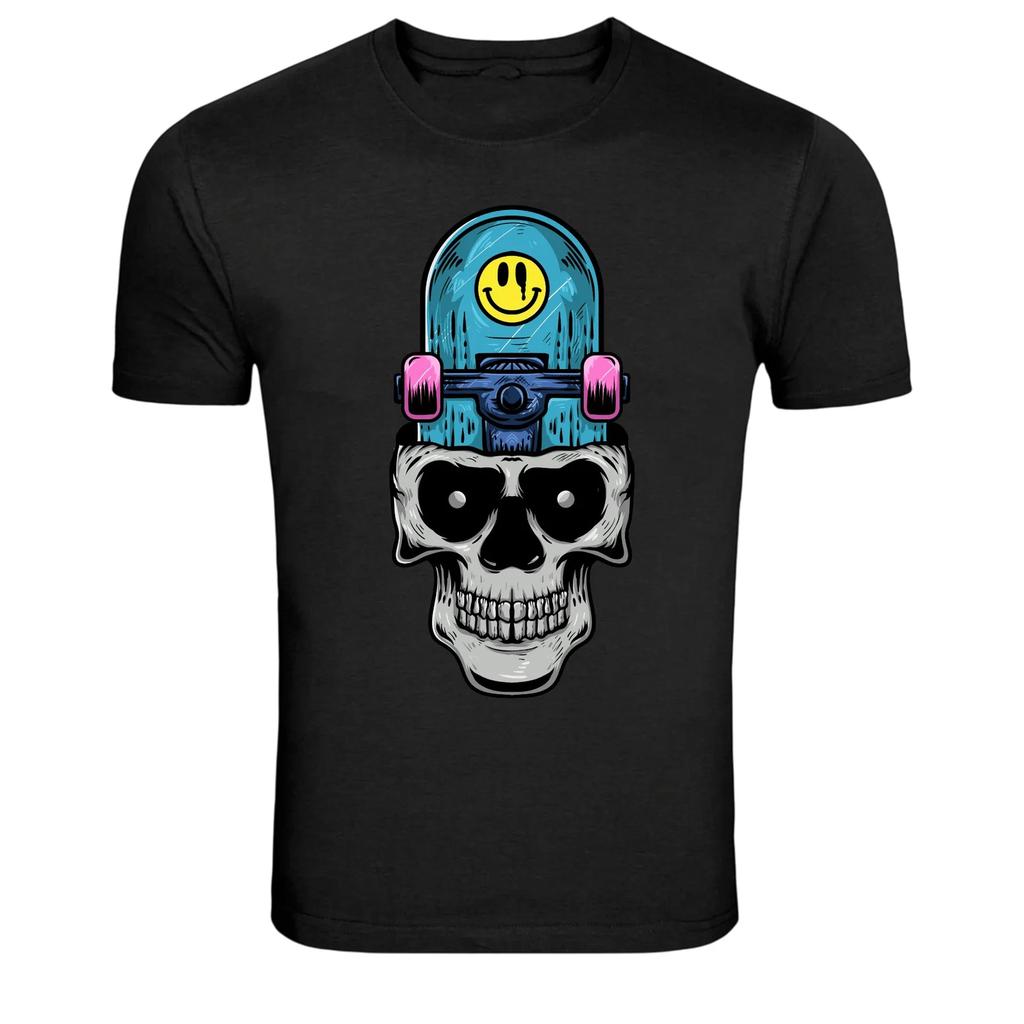 Retro Skull Vintage Sunset Graphic T-Shirt