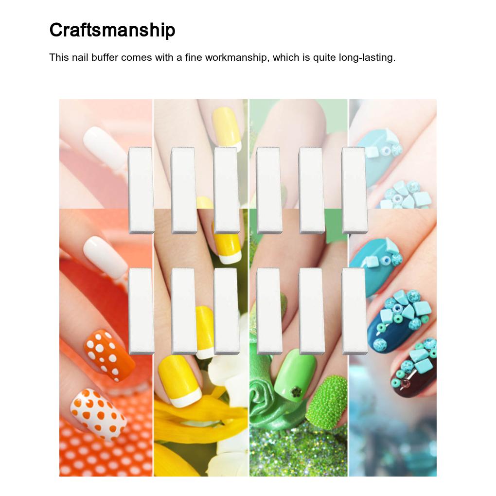 12X Баффер для ногтей Бафферный блок Шлифовальный кирпичик Высокая эластичность Компактный размер Практичный Безопасный Пилка для ногтей Профессиональный