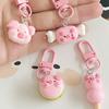Three Dimensional  Cartoon Cute Pink Pig Keychain Kawaii Piglet Doll For Woman Bag Key Pendant Jewelry Student Gift