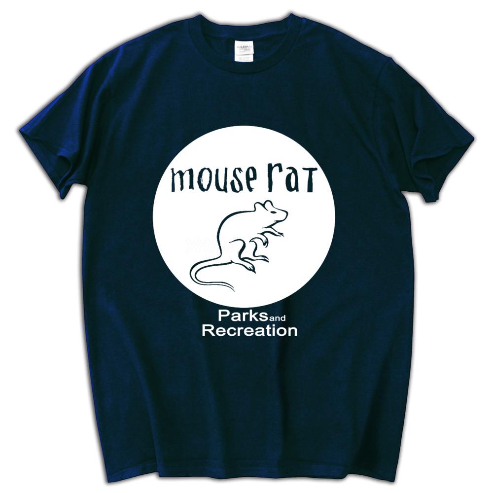 Parks And Recreation Mouse Rat Licensed Adult T Shirt male cotton tops brand summer tees