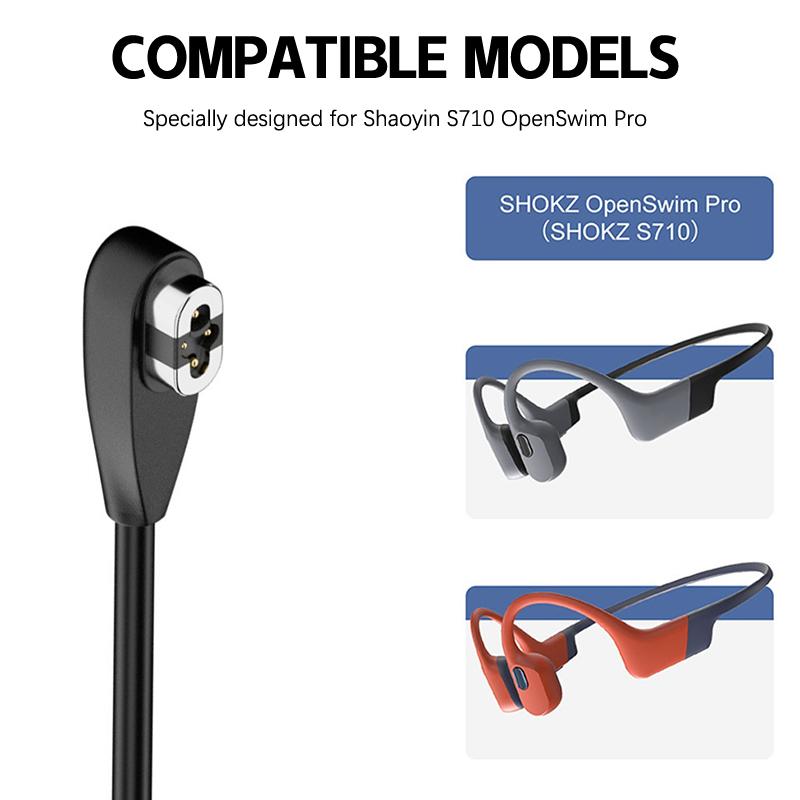 Кабель для зарядки Type C/USB для наушников с костной проводимостью Shokz Openswim Pro S710, магнитный кабель для быстрой зарядки для Shokz S710