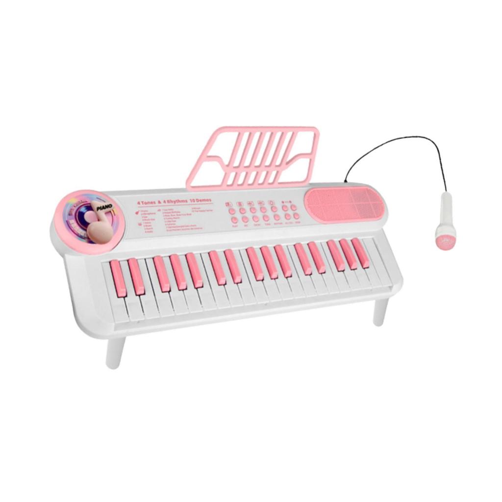 Multifunctional 37 Keys Electronic Keyboard Instrument with Microphone Birthday Gift for Kids Ages