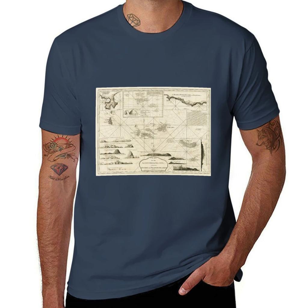 Vintage Map Of The Azores Islands (1797) Tshirt Graphic T Shirts For Unisex Tshirt
