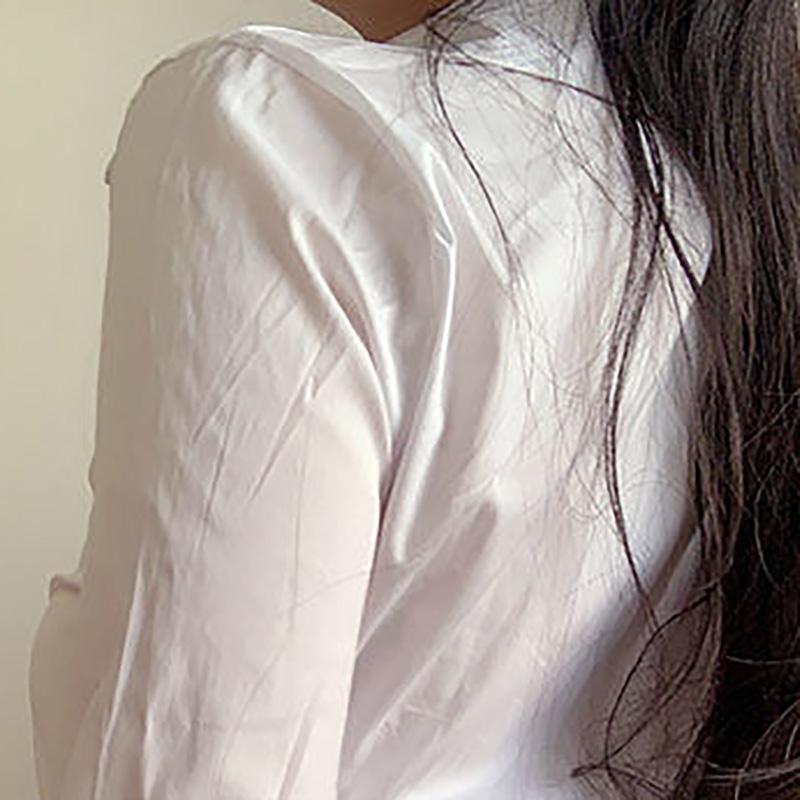 Женские блузки Harajuku, белые рубашки, тонкая туника, офисная одежда, женские топы в корейском стиле с длинными рукавами, одежда на пуговицах