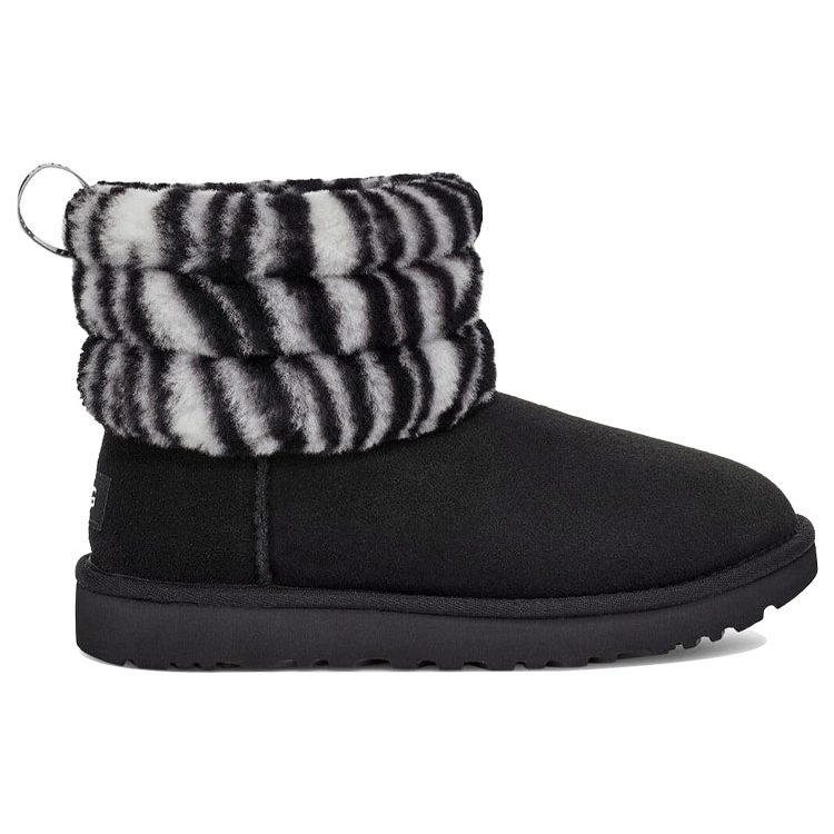 UGG Пушистый Мини Стеганый Леопардовый Зебровый Женский 1112439-BWHT