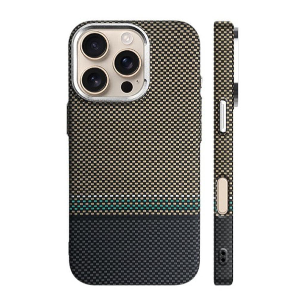 Fashion Patterns Carbon Fiber Texture N52 Magnet Phone Case for iPhone 17 Pro Max /16/15/14/13 /Shockproof /Thin Anti-fingerprint /Metal Camera Ring