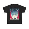 Неон Genesis Evangelion Рей Аянами Логотип NERV Аниме Принт Черный Хлопок Женская и Мужская Удобная Футболка