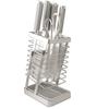 Ykleague Stainless Steel 304 Knife Holder, Durable and Durable, with a Diagonal Design for Easy Access and Storage, a Draining Tray, and a Breathable