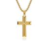 Ins European and American Trend Titanium Steel Threaded Cross Necklace Men's Niche Personality Hip-hop Pendant Non-fading Jewelry
