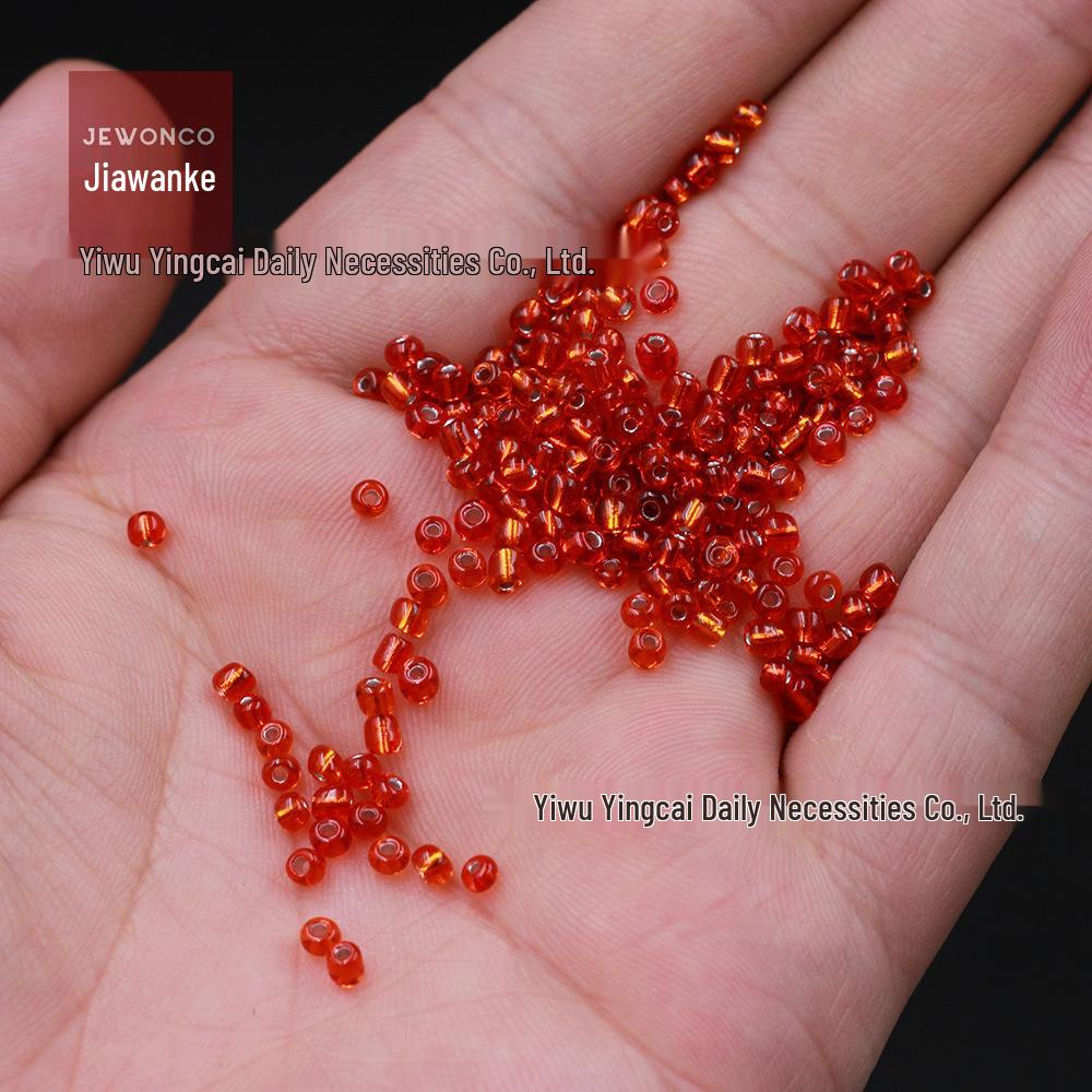 Silver-Filled Glass Rice Beads for DIY Earrings and Bracelets - 2/3/4mm