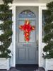 Easter Crossed Tulips Wreath Front Door Artificial Flowers Garland for Living Room Dining Area