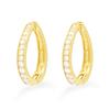 ESTELLE Earrings Silver Yellow Gold Plated Cubic Zirconia [ESTELLE] [Official] Women's 0776-0068-0000-0000