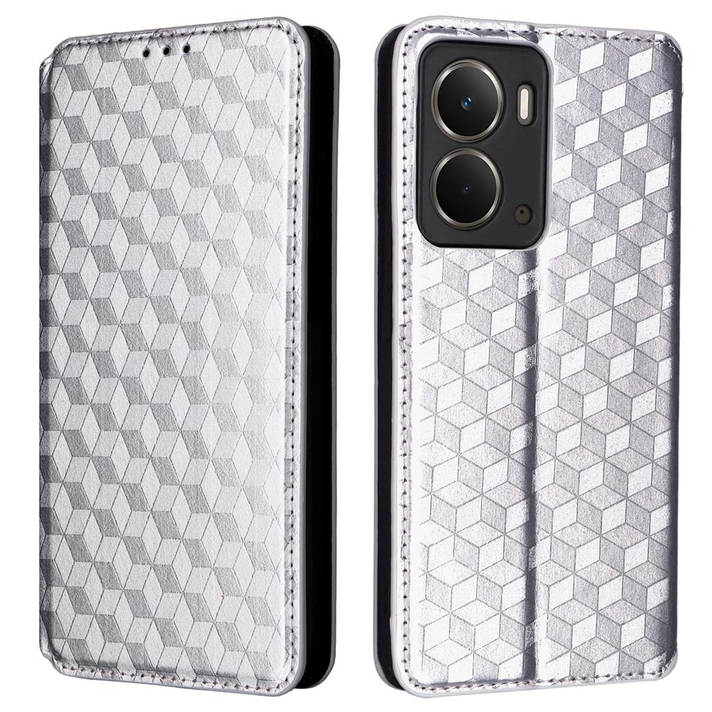 Для Realme Neo7x 5G/P3 5G Чехол-кошелек с ромбовидным тиснением, кожаный чехол для телефона