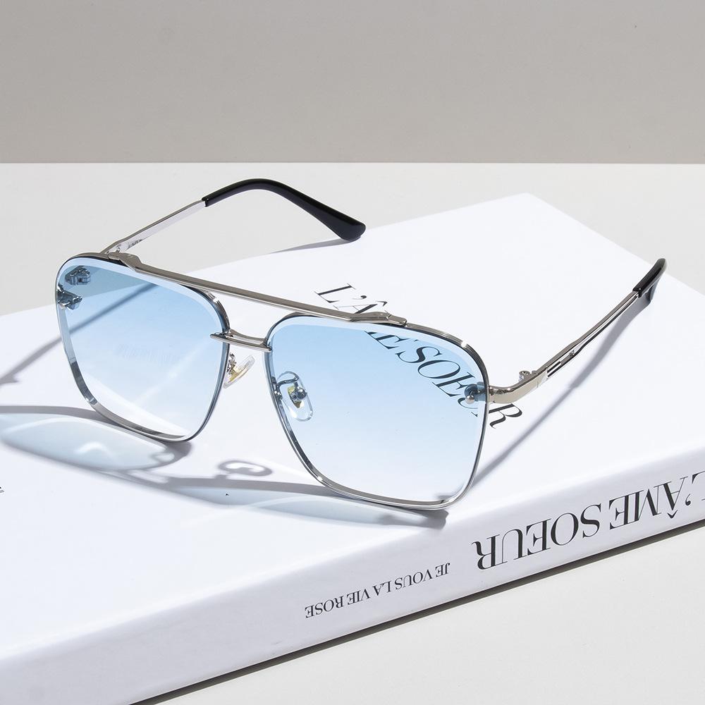 Модные квадратные солнцезащитные очки мужские винтажные с большой оправой женские с градиентными линзами солнцезащитные очки люксовый бренд металлические панк очки